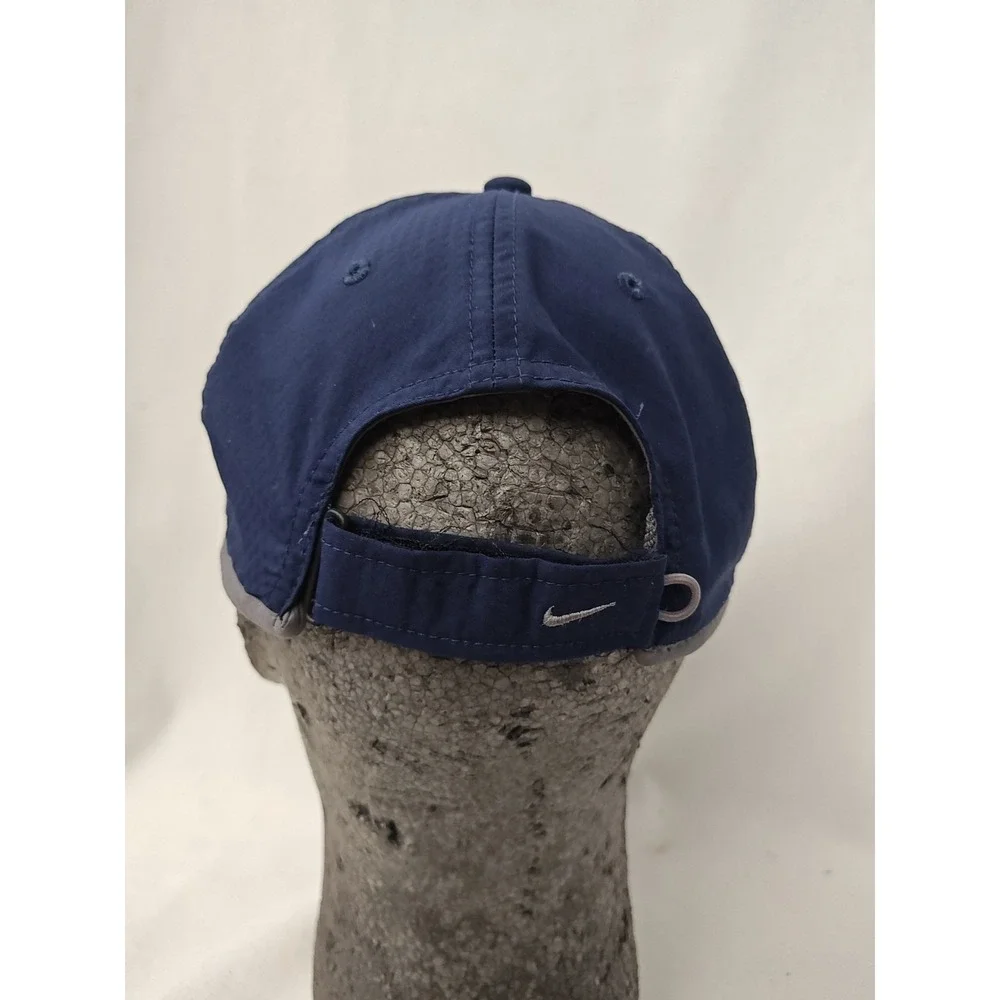 VINTAGE‎ Nike Hat Cap Men's Blue StrapBack Grey Tag Swoosh Running 209427-451